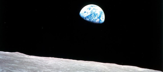 "Earthrise" by astronaut William Anders, image credit NASA, December 24, 1968